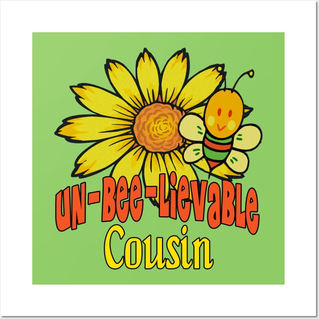 Unbelievable Cousin Sunflowers and Bees Wall Art by FabulouslyFestive